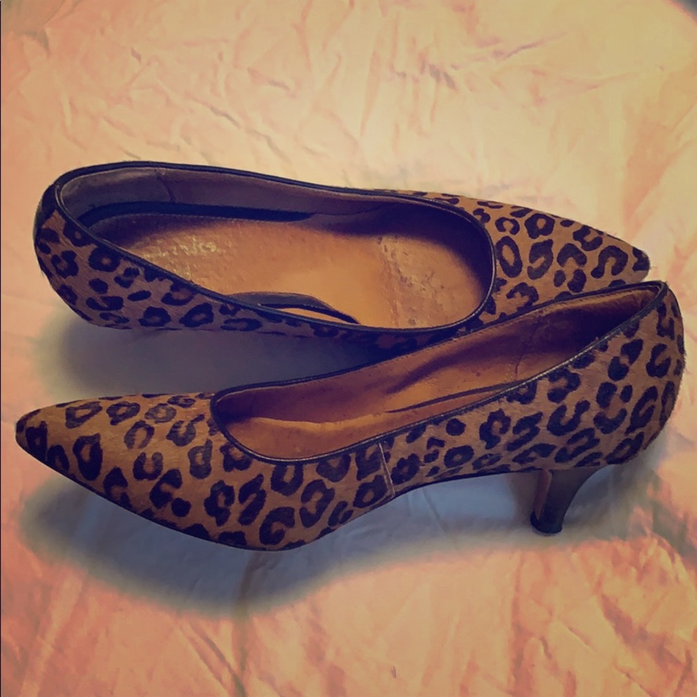 Indigo by Clarks leopard print pumps Sz 8M